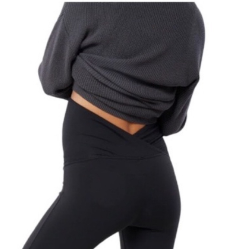 High-Waist Black Maternity Leggings